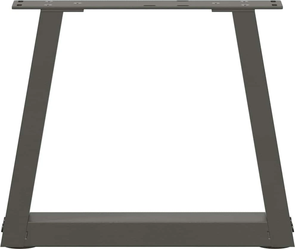 Kavos staliuko kojelės, V formos, 2 vnt., antracito spalvos, 30x(30-31,3) cm, plienas