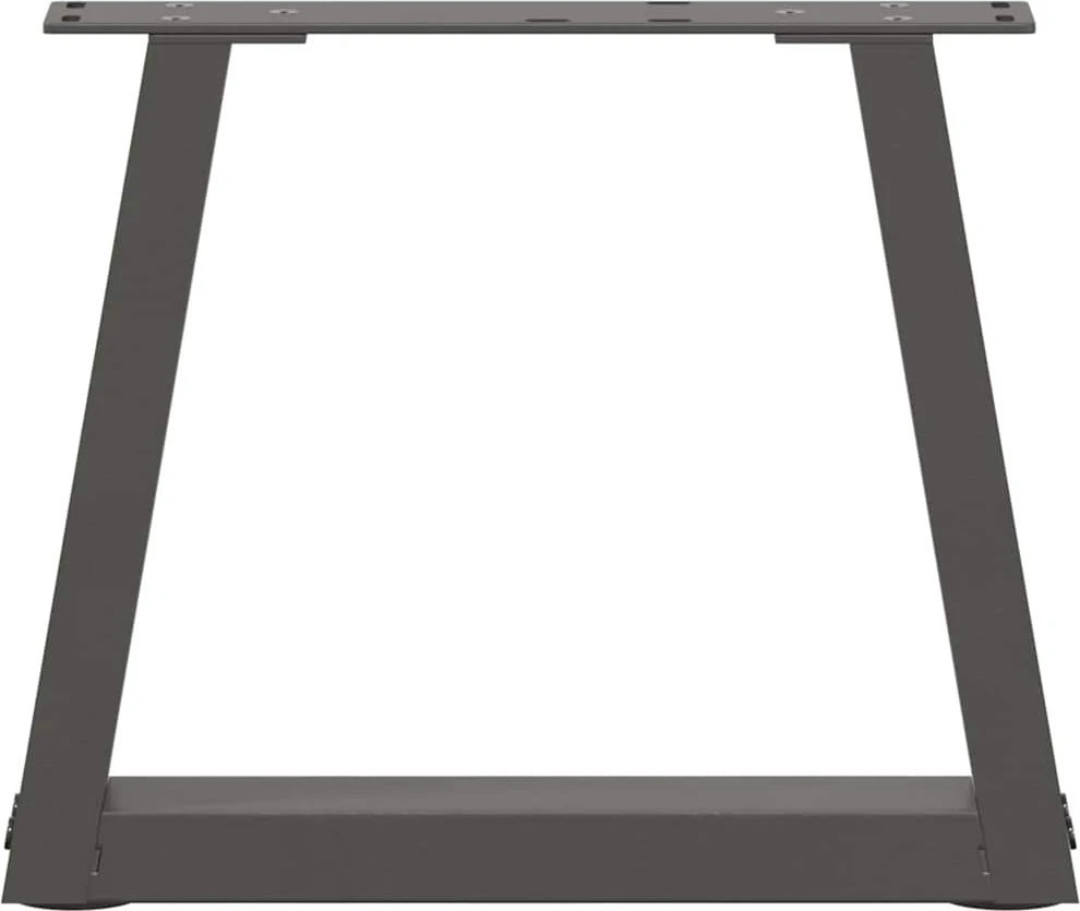 Kavos staliuko kojelės, V formos, 2 vnt., antracito spalvos, 40x(30-31,3) cm, plienas