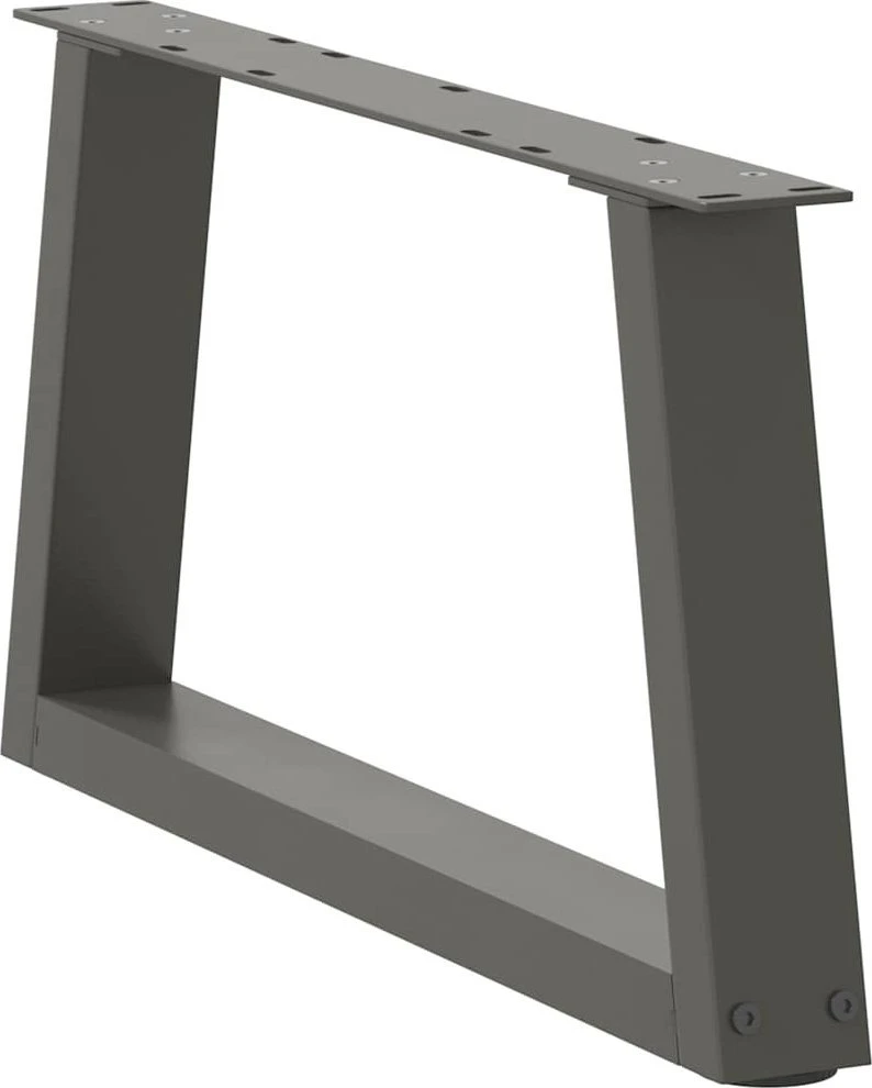 Kavos staliuko kojelės, V formos, 2 vnt., antracito spalvos, 50x(30-31,3) cm, plienas