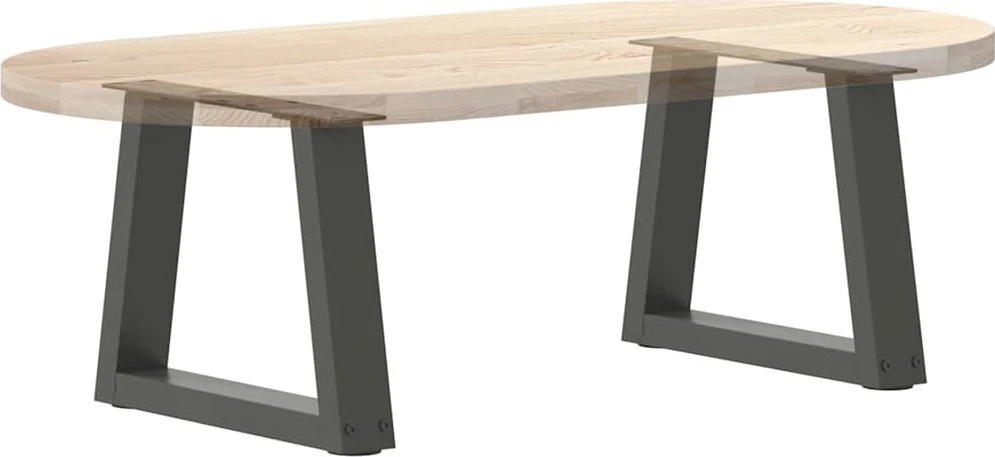 Kavos staliuko kojelės, V formos, 2 vnt., antracito spalvos, 40x(30-31,3) cm, plienas