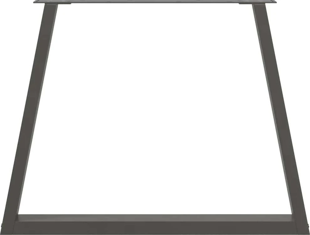 Valgomojo stalo kojos, V formos, 2 vnt., antracito spalvos, 90x(72-73,3) cm, plienas