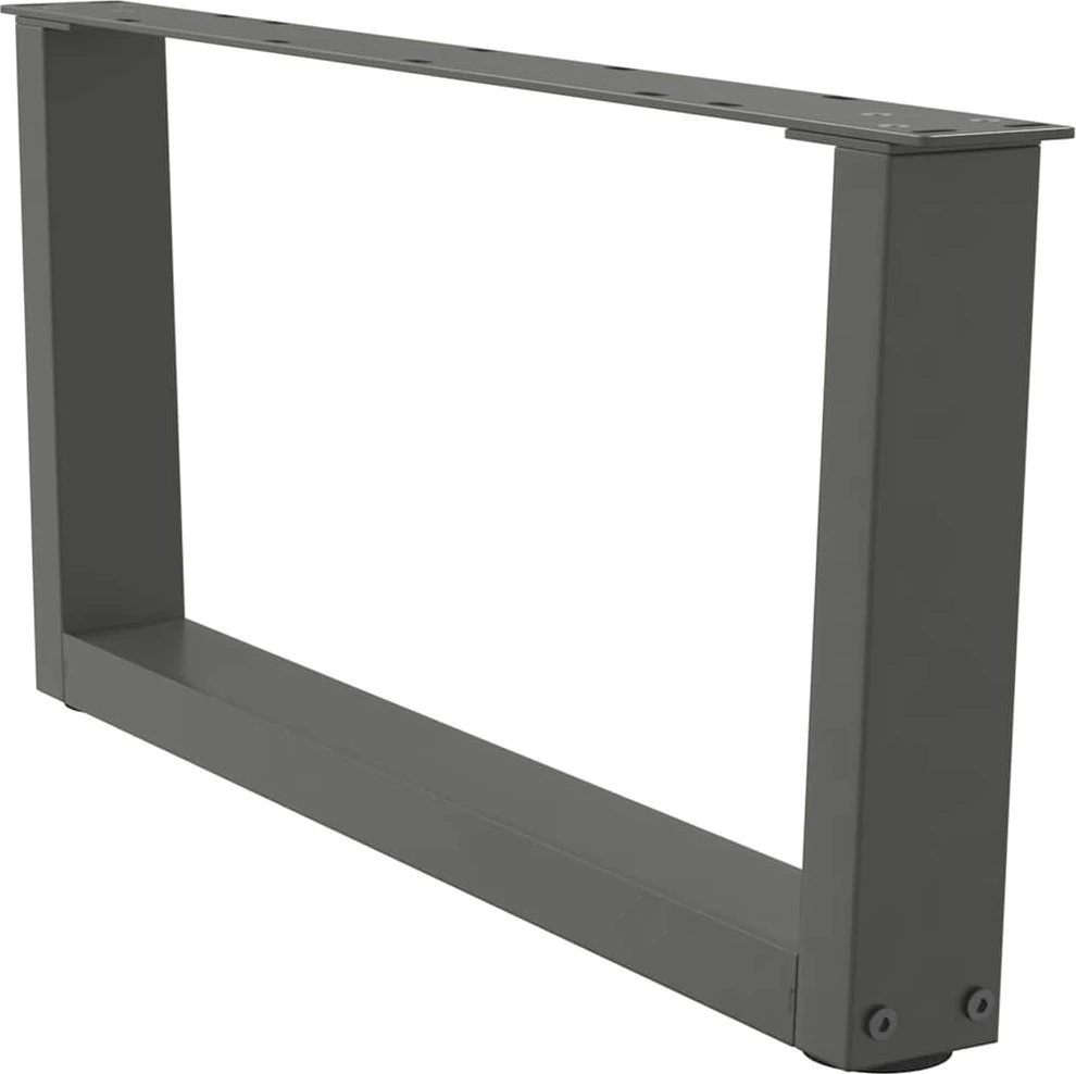 Kavos staliuko kojelės, V formos, 2 vnt., antracito spalvos, 70x(30-31,3) cm, plienas