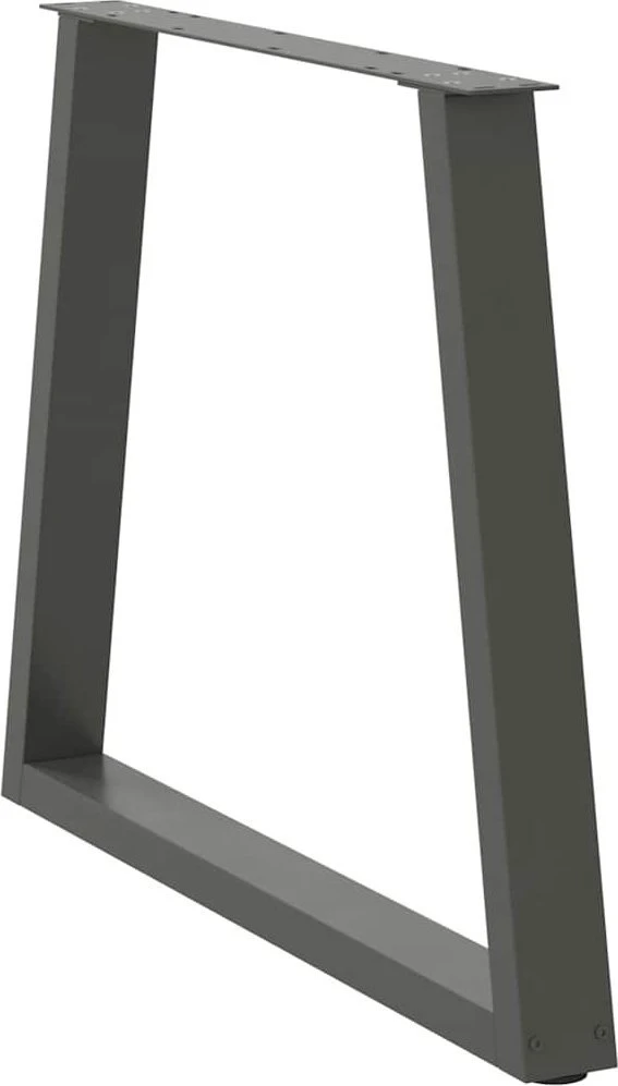 Valgomojo stalo kojos, 3 vnt., antracito spalvos, 80x(72-73,3) cm, plienas, V formos
