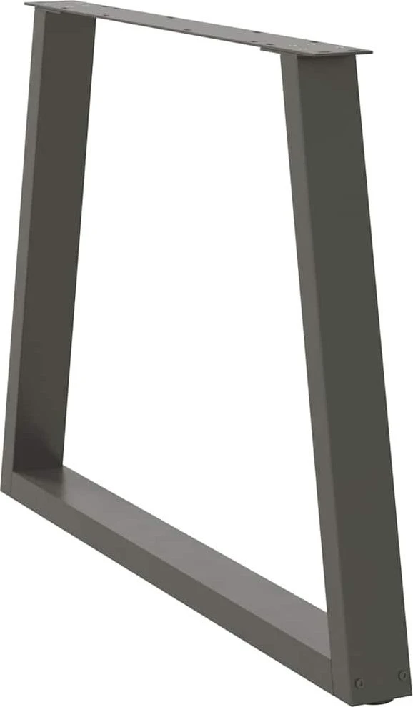 Valgomojo stalo kojos, V formos, 3 vnt., antracito spalvos, 100x(72-73,3) cm, plienas