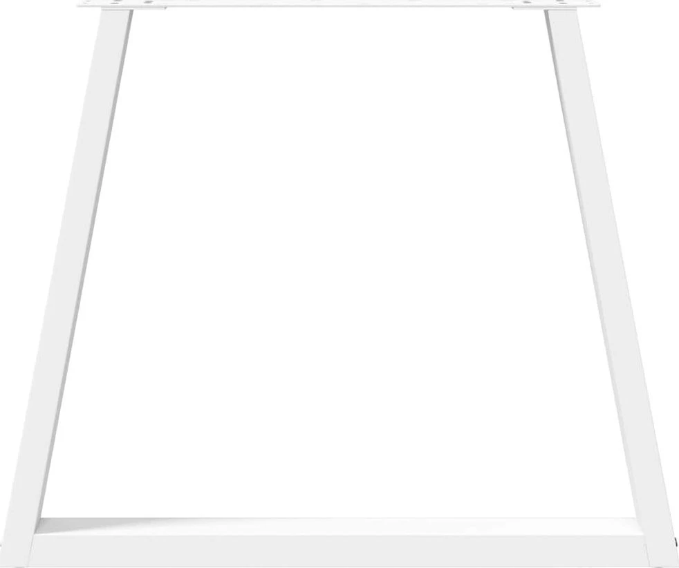 Valgomojo stalo kojelės, 3 vnt., baltos, 70x(72-73,3) cm, plienas, V formos
