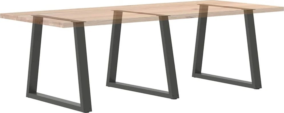 Valgomojo stalo kojos, V formos, 3 vnt., antracito spalvos, 70x(72-73,3) cm, plienas