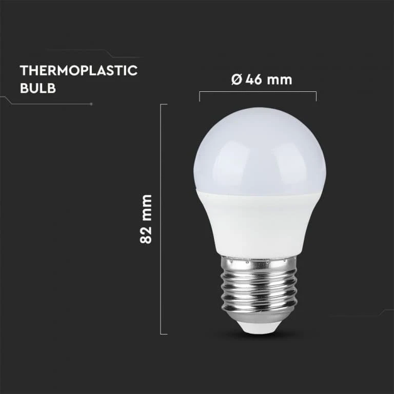 V-tac 4,5W LED lemputė, G45, E27, 6500K