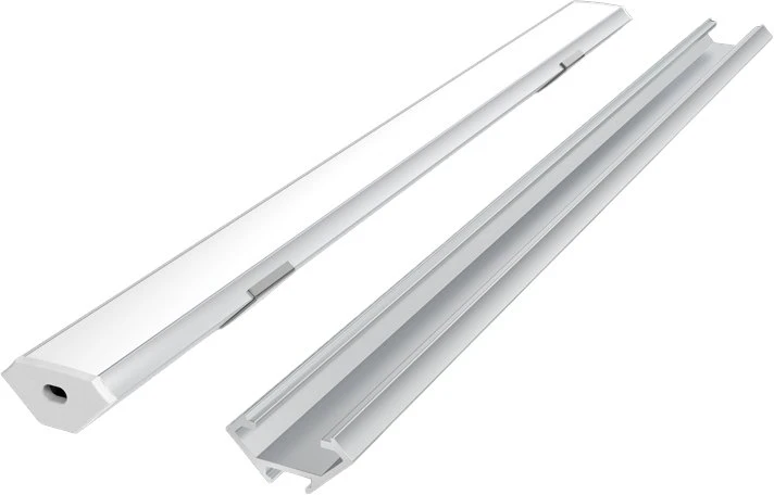 V-tac Led Line Prime LED profilio komplektas, 2m, kampinis, anoduotas, su baltu dangteliu, laikikliais ir aklėmis