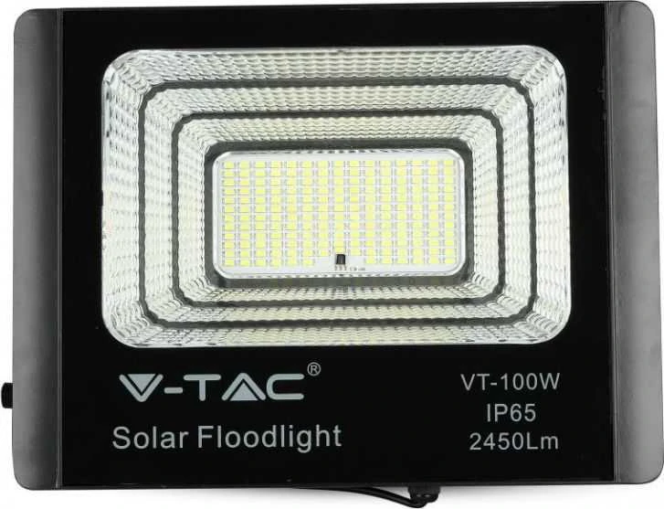 V-tac 35W LED prožektorius su saulės baterija. 4000K (dienos šviesa), juodas,