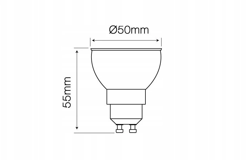 Led Line Prime Lemputė LED GU10 230V 5W 700lm, 142lm/W, 120° neutraliai balta 4000K, keramikinė