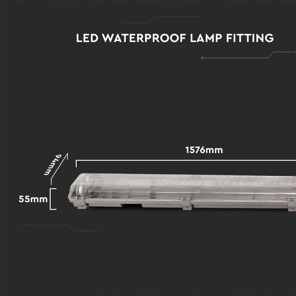 V-TAC Šviestuvas hermetiškas 2 LED liuminescentinėms lempoms 150cm G13 IP65 7884