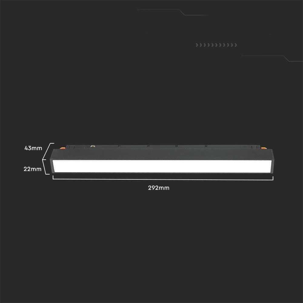Lubinis šviestuvas V-tac 12W LED SMART šviestuvas į magnetinius bėgelius, juodas, 2700/6400K