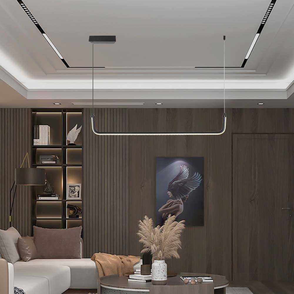 V-tac 12W LED pakabinamas šviestuvas, juodas, 4000K