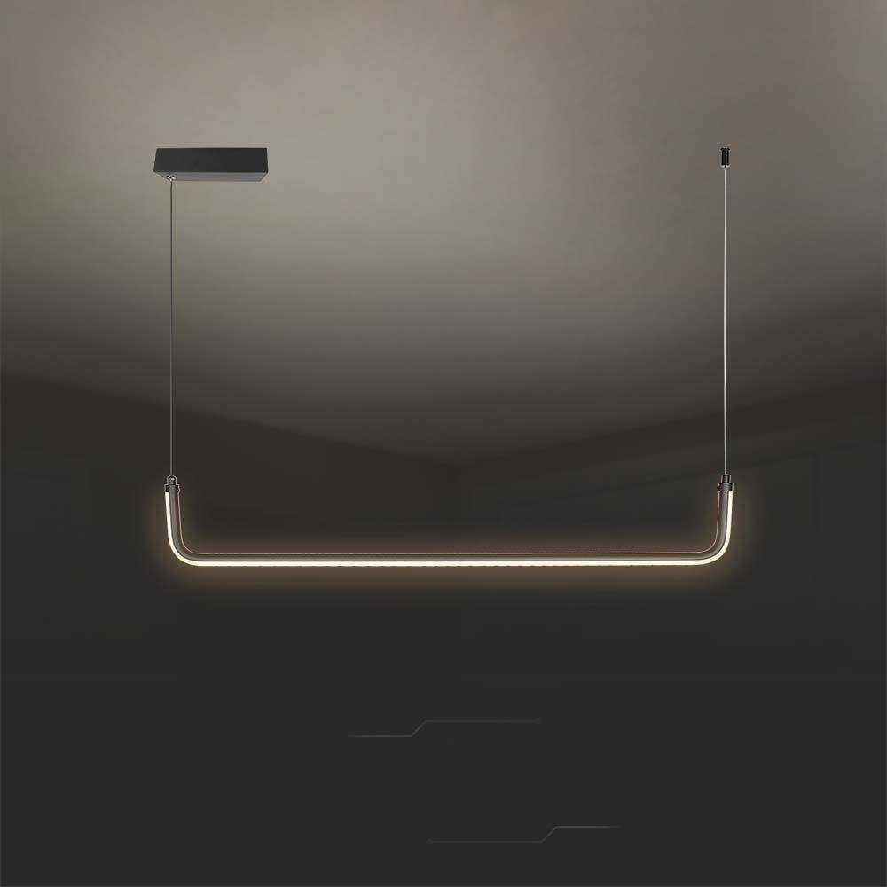 V-tac 12W LED pakabinamas šviestuvas, juodas, 4000K