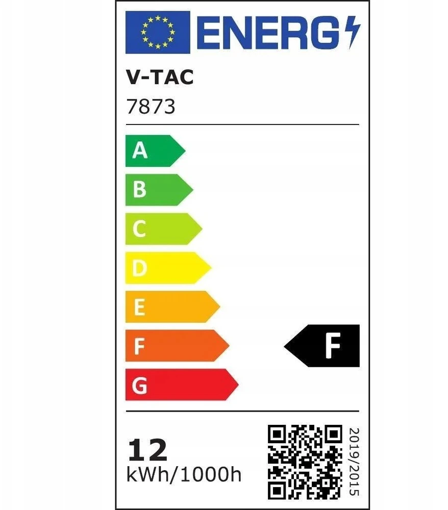 V-tac 12W LED paviršinė panelė, balta, 3000K