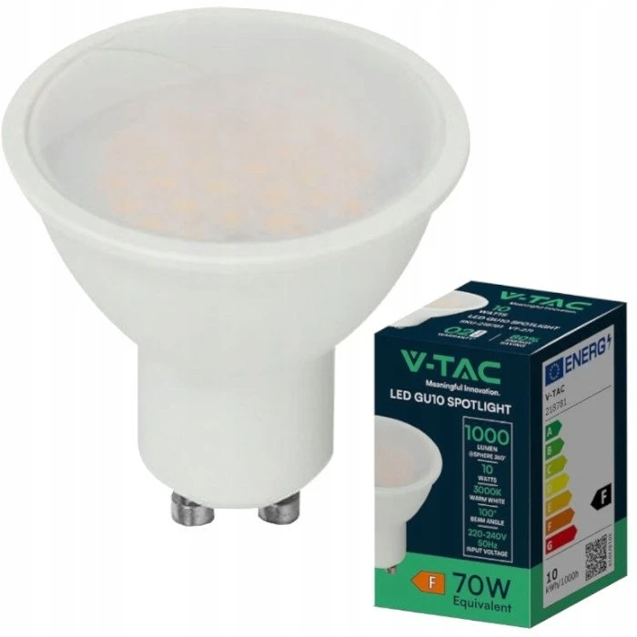 V-tac 10W LED lemputė, GU10, 4000K