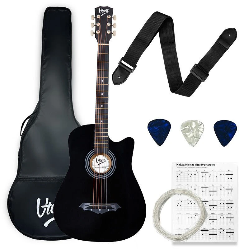 V-TONE AG One BK - 4/4 akustinė gitara, juoda