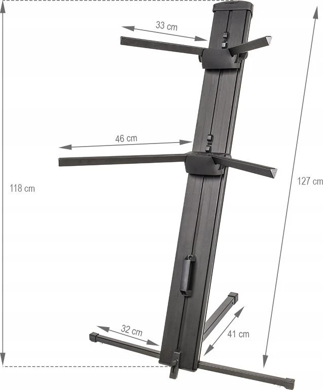 V-TONE DELUXE K2 dvigubas reguliuojamas stovas klavišiniams instrumentams
