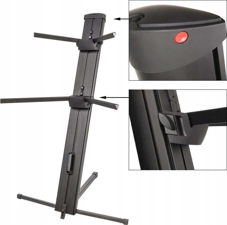 V-TONE DELUXE K2 dvigubas reguliuojamas stovas klavišiniams instrumentams