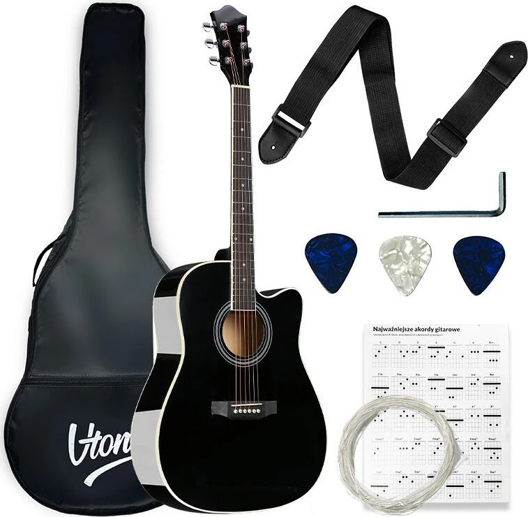 V-TONE AG Two BK - 4/4 akustinė gitara, juoda