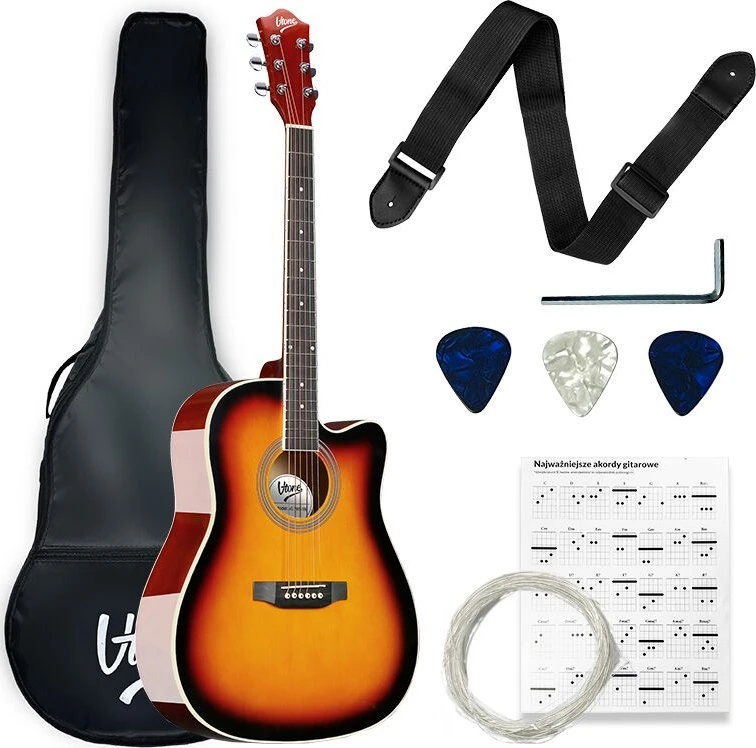 V-TONE AG Two SB - 4/4 akustinė gitara, saulės spindulio spalva
