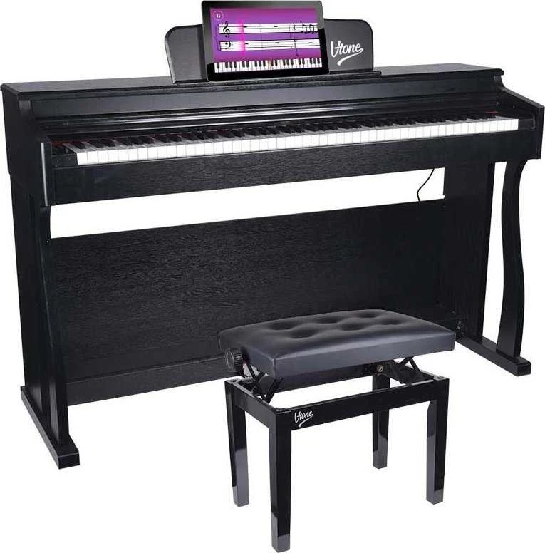 V-TONE ŁAWA 1 BK - reguliuojamo aukščio pianino suolas, juodas