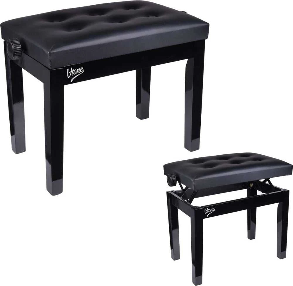 V-TONE ŁAWA 1 BK - reguliuojamo aukščio pianino suolas, juodas