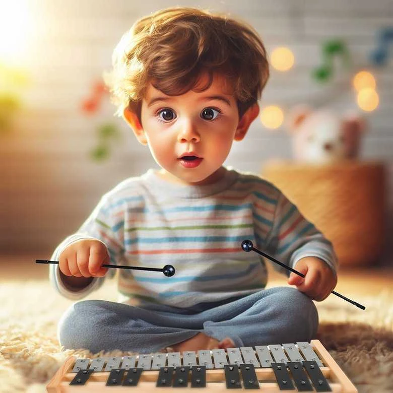 Chromatinis metalofonas su dėklu V-TONE DC 27 SET