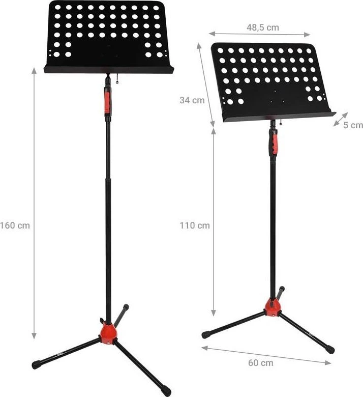 V-TONE DELUXE P1 reguliuojamas muzikinis stovas tekstams