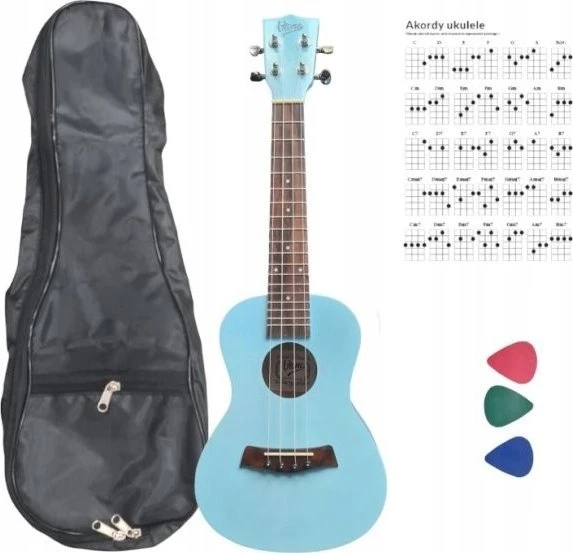 Mėlyna V-TONE UK23 BL akustinis koncertas ukulele 23"" mėlynas + viršelis