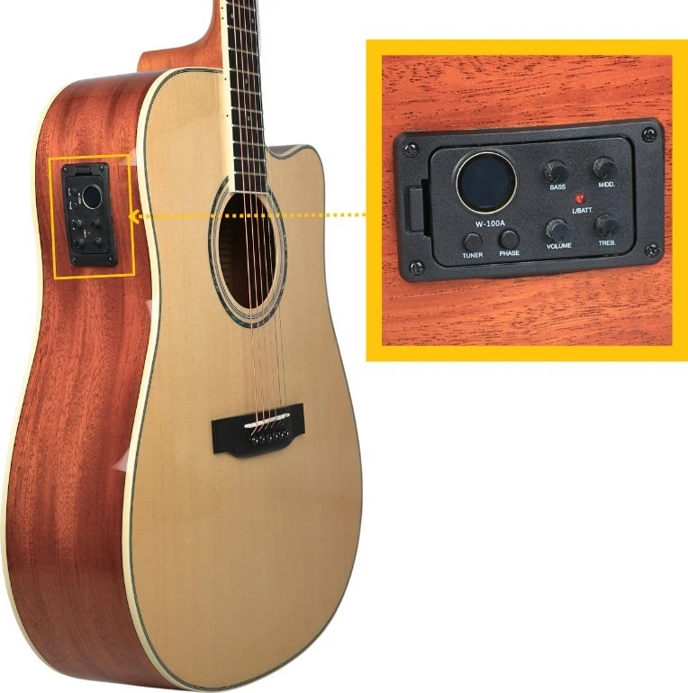 V-TONE VEAG1 CE NT - 4/4 electro-acoustic guitar, natural