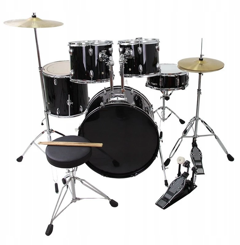 Akustinių būgnų komplektas V-TONE VD KIT PRO, Juodos spalvos
