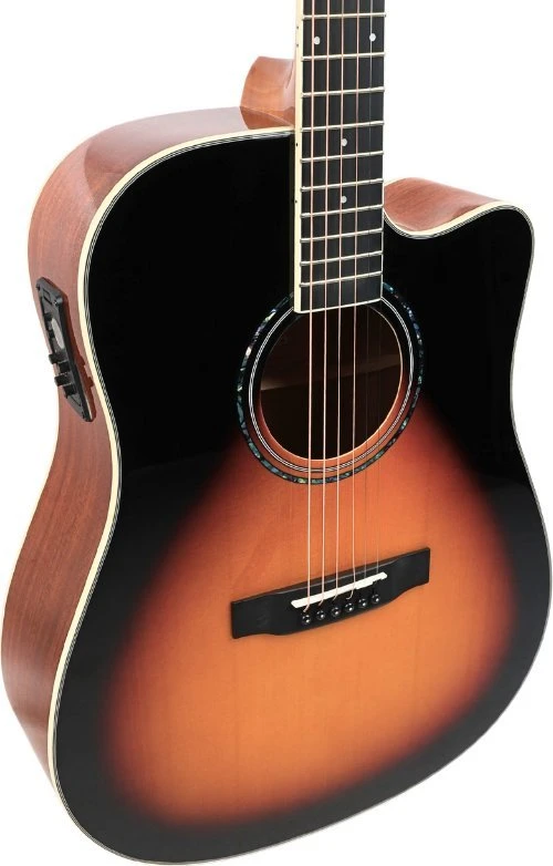 V-TONE VEAG1 CE VS - 4/4 elektroakustinė gitara, „Vintage sunburst“ spalvos