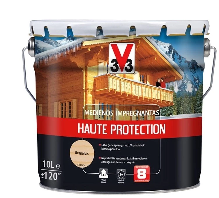 Medienos impregnatorius V33 Haute Protection, skaidrios spalvos, 10 l