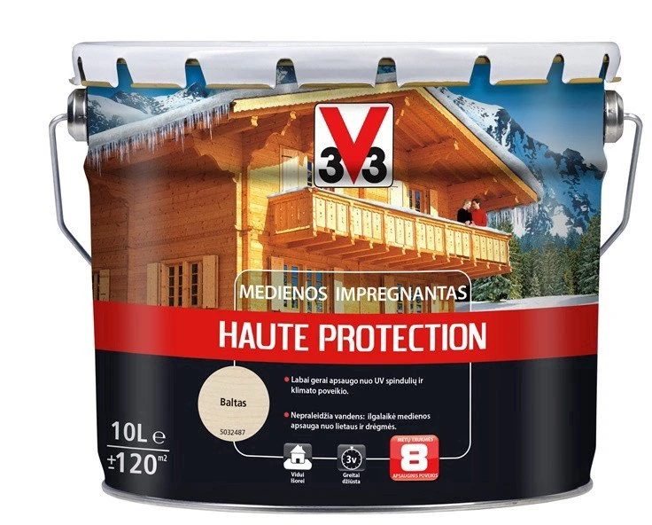 Medienos impregnatorius V33 Haute Protection, baltas, 10 l
