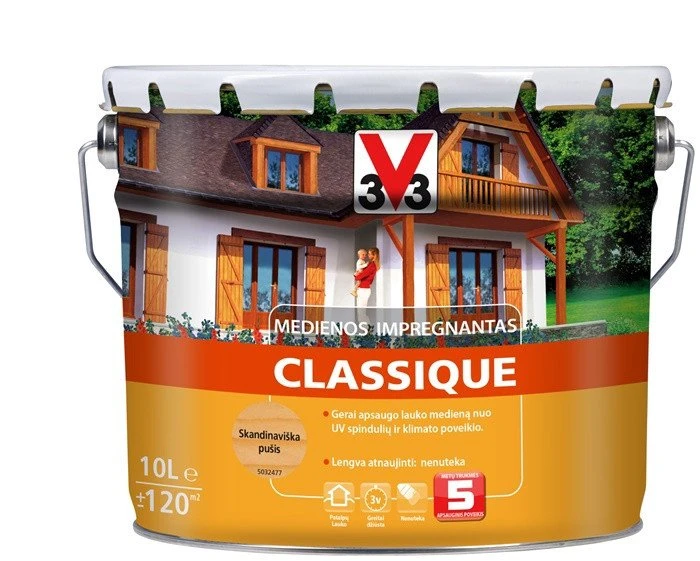 V33 KLASIKINIS IMPREGNACIJOS PRIEMONĖ (SKANDINAVIŠKAS ŽIEDAS)