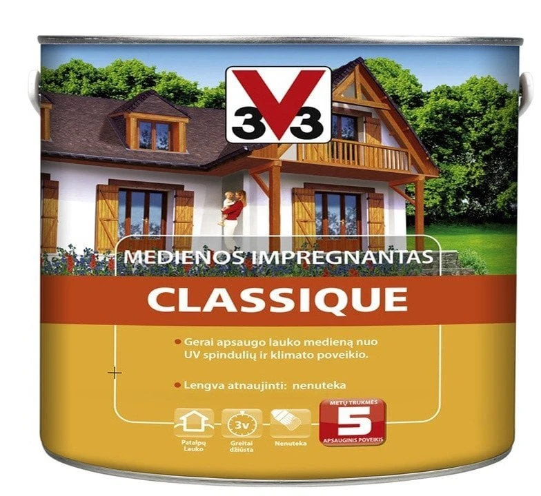 V33 KLASIKINIS IMPREGNACIJOS PRIEMONĖ (SKANDINAVIŠKAS ŽIEDAS)