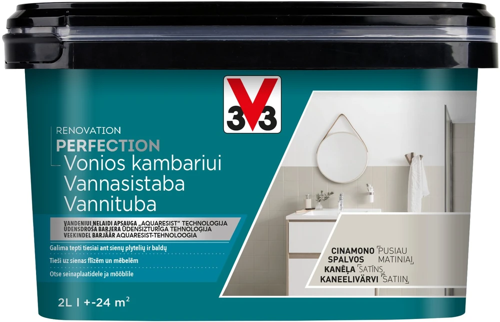 V33 PAINT BATHROOM PERF CINNAMON 2L