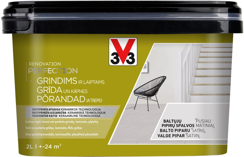 V33 PAINT FLOOR PERF Baltas PEPPER 2L