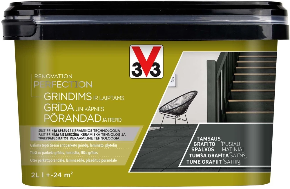 V33 PAINT FLOOR PERF DARK GRAFITE 2L