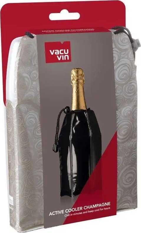 Vacu Vin Active šampano aušintuvas platininis