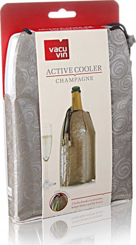Vacu Vin Active šampano aušintuvas platininis