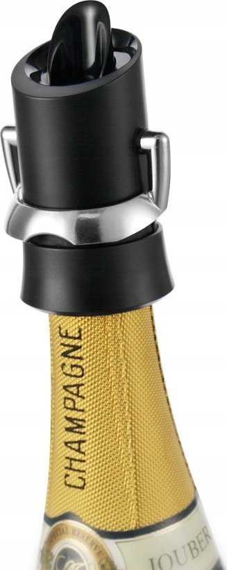 Vacu Vin Vacu Vin Champagne Saver, Juodas, Sidabrinis