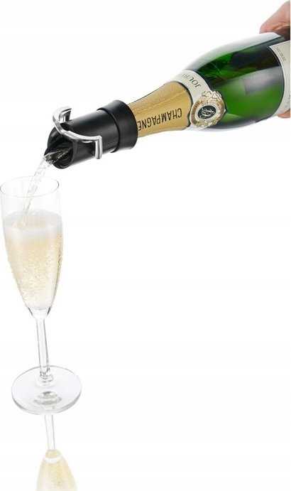 Vacu Vin Vacu Vin Champagne Saver, Juodas, Sidabrinis