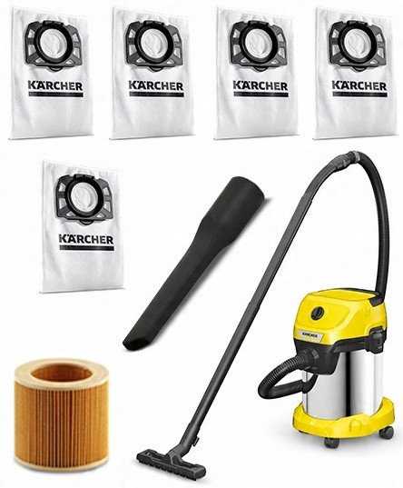 Sauso-drėgno valymo siurblys Karcher WD 3 S V-17/4/20 + 4 FB