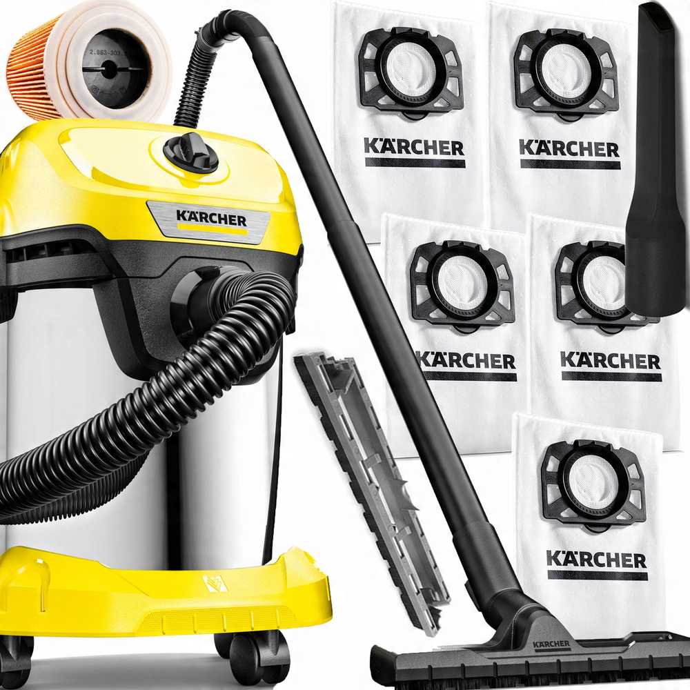 Sauso-drėgno valymo siurblys Karcher WD 3 S V-17/4/20 + 4 FB
