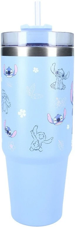 Gertuvė Vadobag Termo puodelis Lilo i Stitch 900 ml ze słomką i laikikliu