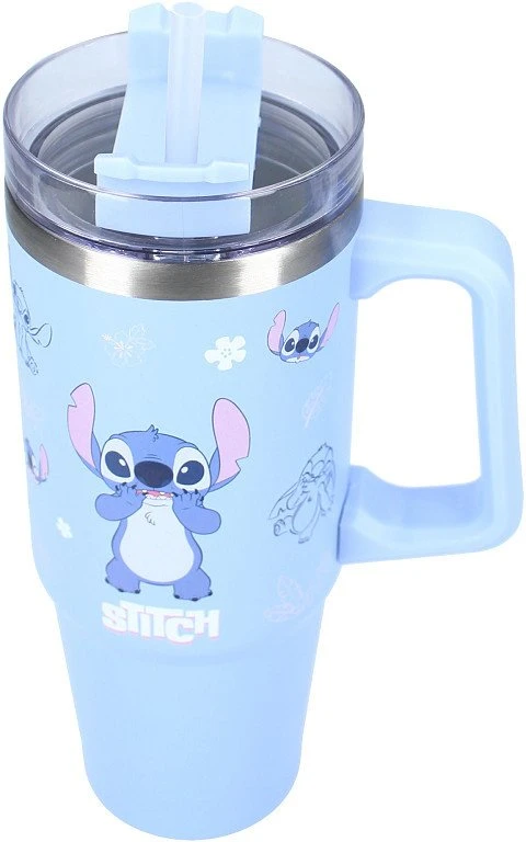 Gertuvė Vadobag Termo puodelis Lilo i Stitch 900 ml ze słomką i laikikliu