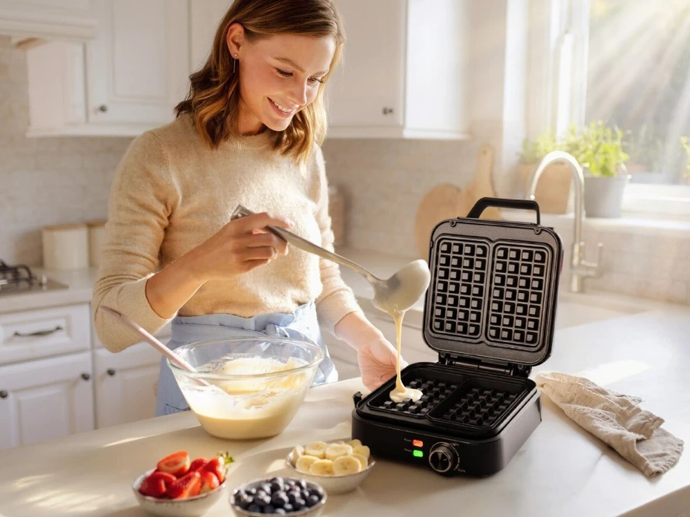 Vaflinė ELDOM WA900 WAFFLE IRON 1200W Juodas