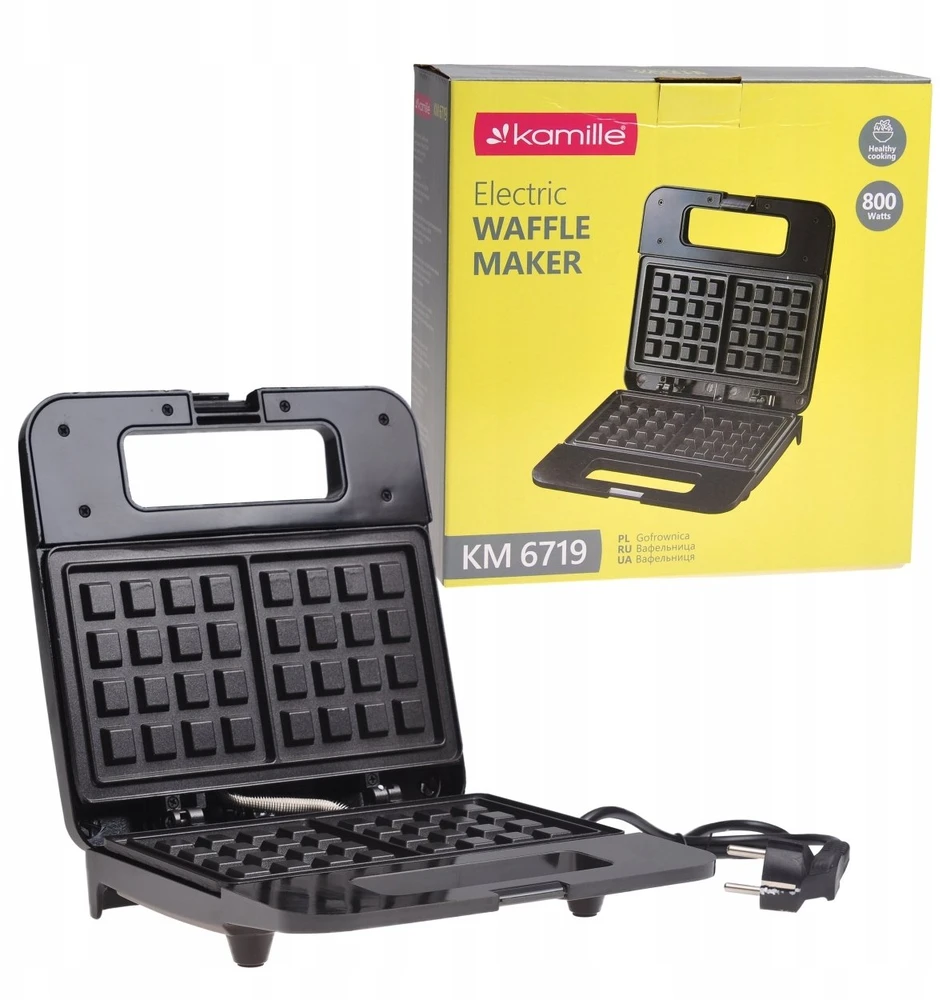 Vaflių keptuvė «Kamille 6719» (vaflinė traškiems vafliams) 800 W